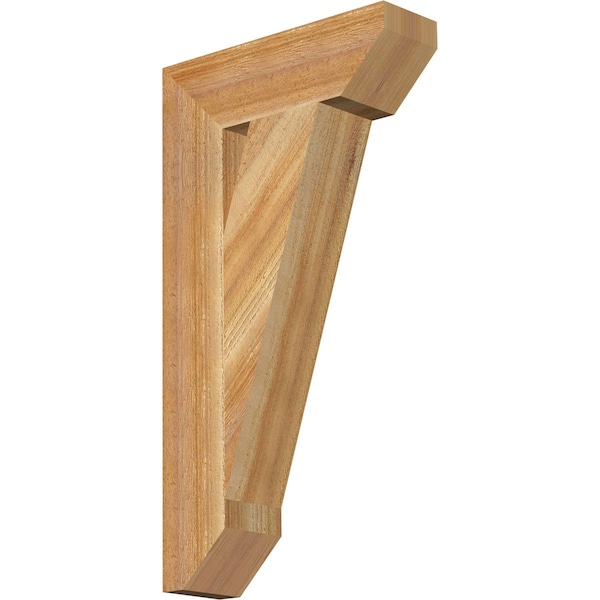 Ekena Millwork Traditional Slat Rough Sawn Bracket, Western Red Cedar, 4"W x 14"D x 26"H BKT04X14X26TRA06RWR - main